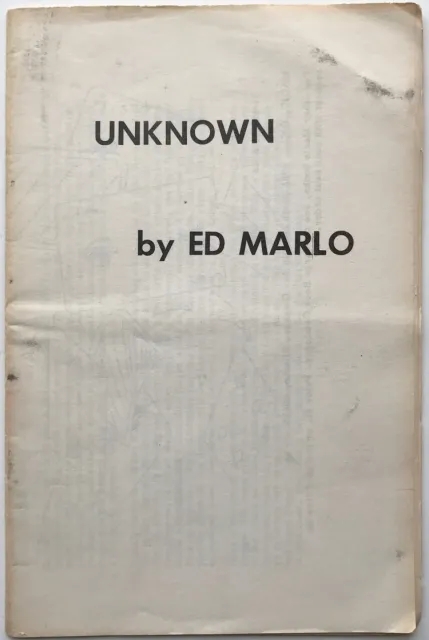 Unknown by Edward Marlo - Click Image to Close